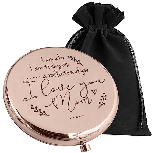 Product Image of the Mother of the Bride Gifts from Daughter, Compact Mirror, Mother of the Groom Gifts from Son, Sentimental Gifts for Mom, Birthday Gifts for Mom from Daughter, Personalized Gifts for Mom (RG)