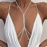 Blindery Sexy Body Chains Rhinestone Body Jewelry Sparkling Body Belly Chains Bikini Body Crystal for Girls and Women (Eyeball-S)
