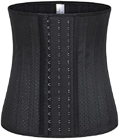 Women Waist Trainer Belt Belly Band Sweat Sports Girdle Body Slimming Belt Waist Cincher Corset Trimmer(Black,XX-Small)