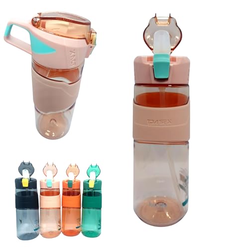 Su Şişesi, 650 ml Tritan Dayanıklı ve Hafif Spor Matara, Bpa İçermez, Sızdırmaz Kapak, Taşınabilir ve Şık Tasarım, Sağlıklı İçim için İdeal, Spor ve Günlük Kullanıma Uygun (Kiraz Pembe)