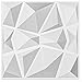 Art3d Textures 3D Wall Panels White Diamond Design Pack of 12 Tiles 32 Sq Ft (PVC)