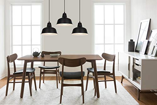 Smalody Black Industrial Pendant Lights Vintage Farmhouse Hanging Ceiling Light Fixtures For Kitchen Island Dinning Room Bedroom Living Room Foyer (3 Pack) #TOP2