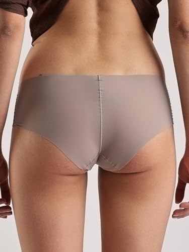 Image of Brown Solid Low Rise Seamless Hipster