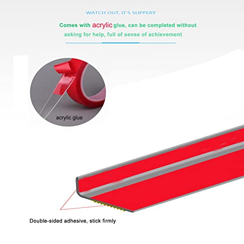 Stair Nosing Edge Anti Slip Traction Treads,Stair Edge Protector,Step Edge Trim Rubber Strips,Easy To Install,Outdoor Indoor Staircases Pads Help Elderly,Children To Walk The Stairs Safely #TOP6