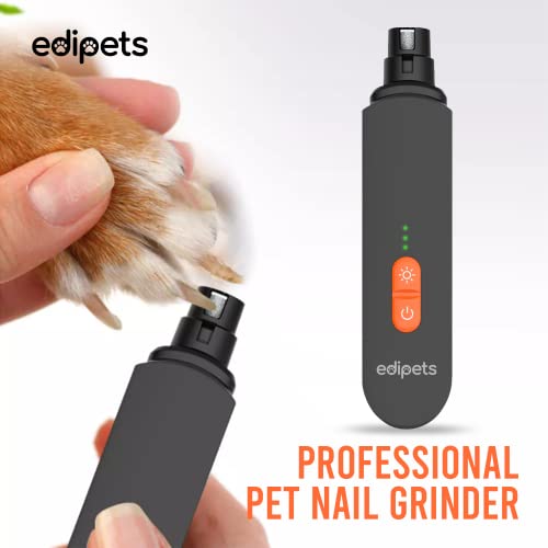 Edipets Krallenschleifer für Hunde - Professionelle Elektrische Krallenschneider für Kleine, Mittlere und Große Haustiere (Schwarz)