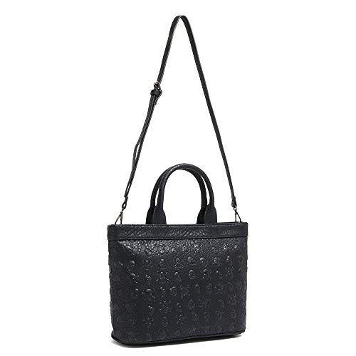 Bolsa couro 3d skull caveira alto relevo city rock