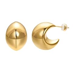 18K Gold Plated Half Moon Earrings
