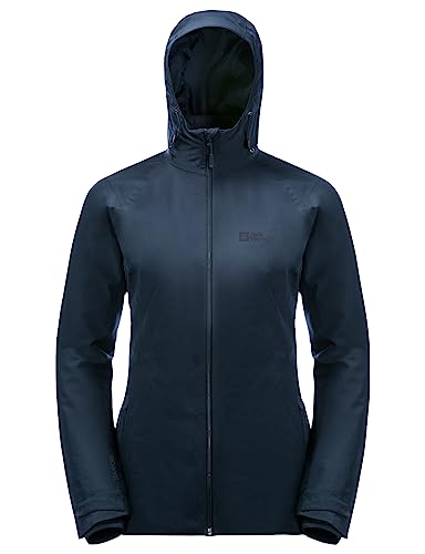 Jack Wolfskin Damen Glaabach 3-in-1 W Jacket, night blue, XL EU