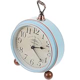 TIDTALEO Orologio da Tavolo Vintage Sveglia e Decorazione in Metallo Stile Retrò Creativo per Casa e Ufficio Design Analogico Elegante
