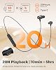 truefree HD-100 Audífonos inalámbricos Bluetooth 6.0 de cuello | Magnéticos, controlador de 11 mm con audio espacial, conexión multipunto, 20 horas de batería, resistentes al agua IP67 para deportes 6