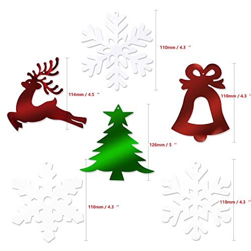 Christmas Hanging Swirl Decoration Kit(30Pcs), Konsait Merry Christmas Swirls Garland Green Red Foil Hanging Ceiling Decoration For Xmas Winter Wonderland Holiday Ugly Christmas Sweater Party Decor #TOP1