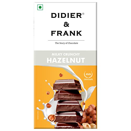 Image of Didier & Frank Crunchy Hazelnut Milk Chocolate, 50g Pack of 2