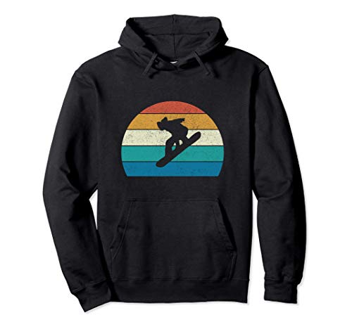 Snowboarding Gift Retro Vintage Snowboarder Felpa con Cappuccio