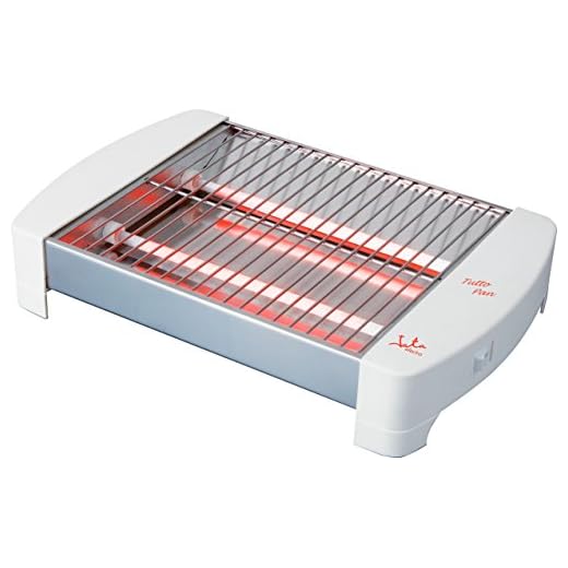 Jata TT587 Tostador Horizontal Laterales de Acero Inoxidable con 2 Barras de Cuarzo Gran Superficie Bandeja Recogemigas Extraíble 400 W