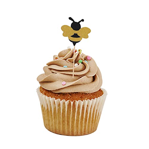 Luxshiny 24 Peças De Enfeites De Cupcake Enfeites De Aniversário Para Bolos Ornamento De Bolo Enfeit