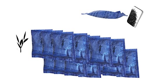 Bester Bambuskohle Geruchsabsorber und Lufterfrischer, getesteter Kühlschrank- und Kleiderschrankdeodorisierer, entfernt ungewollte Gerüche, verhindert Schimmel und Bakterien, hält bis zu 2 Cover