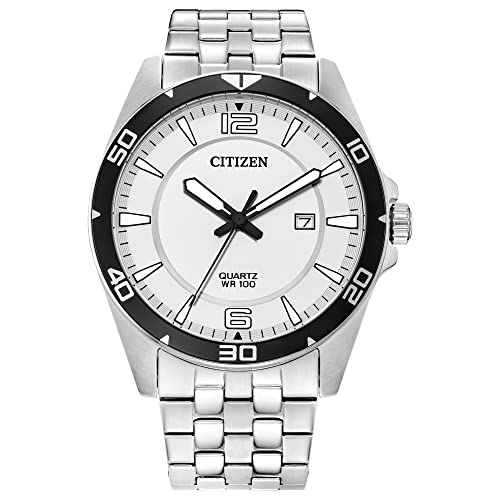 Citizen Quartz Men's Watch, Stainless Steel, Classic, Silver-Tone