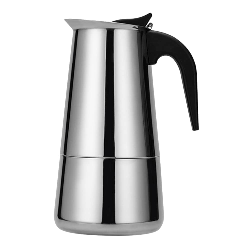 Cafetera y Portátil para 12 Tazas de Acero Inoxidable Eléctrica Diseño Moderno y Mango Frío Preparación Rápida para Uso U Oficina