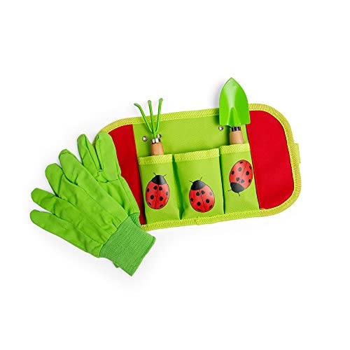 Bigjigs Toys Ceinture Enfant d'Outils de Jardin | Jouet Enfant | Jouet de Jardin | Outils de Jardin | Gants de Jardinage | Pelle | Fourche à Bêcher