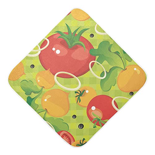 Image of Kigai Tomato Vegetable Baby Hooded Towel Super Soft Pure Cotton Bath Towel Super Absorbent Baby Shower Towels for Newborns Infants & Toddlers, Boys & Girls (30x30In)
