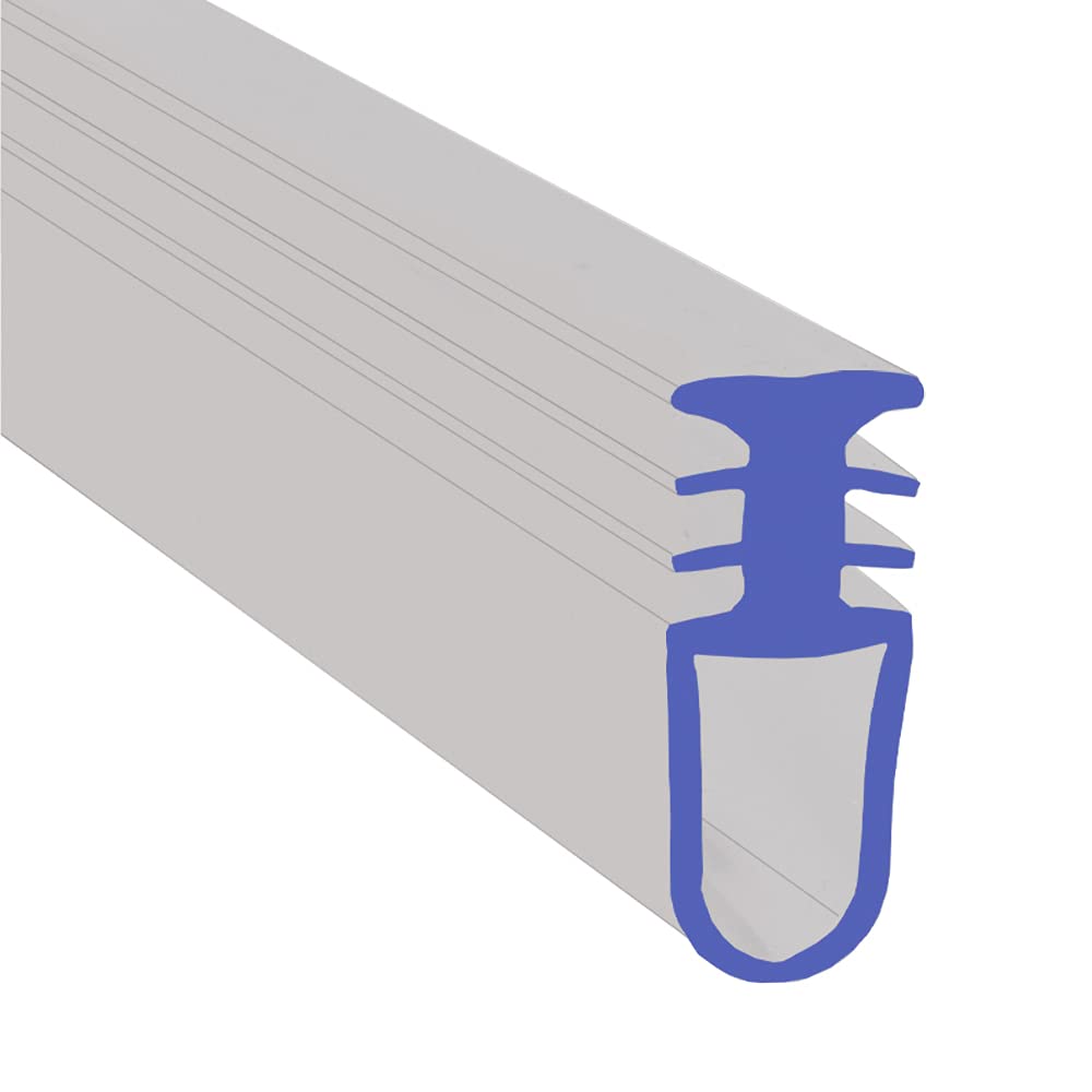 Shower Seal Uk Ltd Clear Soft Flexible Rubber Shower Seal | For Bi Folding Doors & Shower Screens | Fits Into Channel | Bif067 (1 Metre)