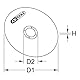 KS Tools 515.5057 Hochleistungs-Dünntrennscheibe, Ø 75mm, 1,5mm, 50er Pack