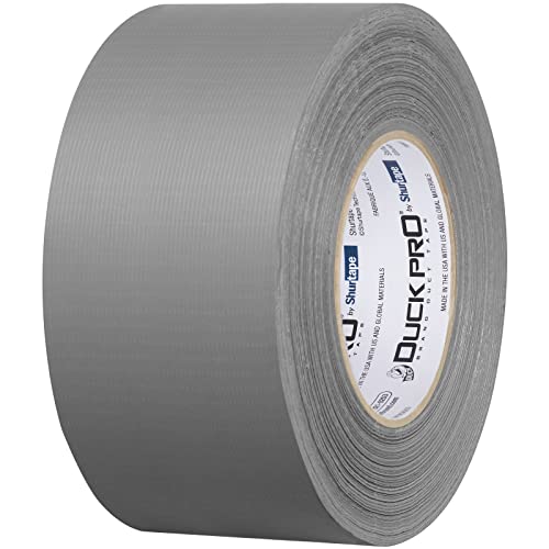 Image of Duck Pro by Shurtape Professional Grade, Co-Extruded Cloth Duct Tape for HVAC, Insulation and Housing Assembly, 72mm x 60yd, 10.0 mil, Silver, 1 Roll (105476)