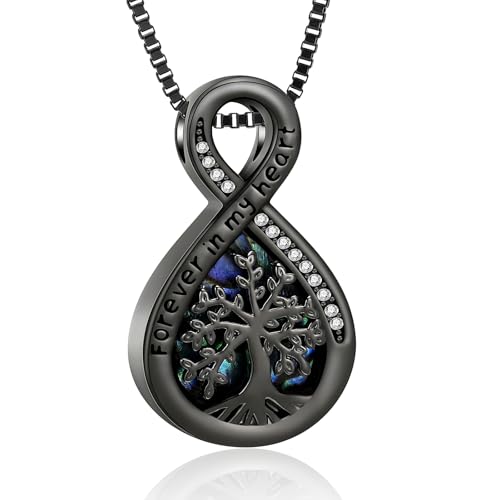 Pendentif funéraire pour cendres arbre de vie collier urne pour homme femme