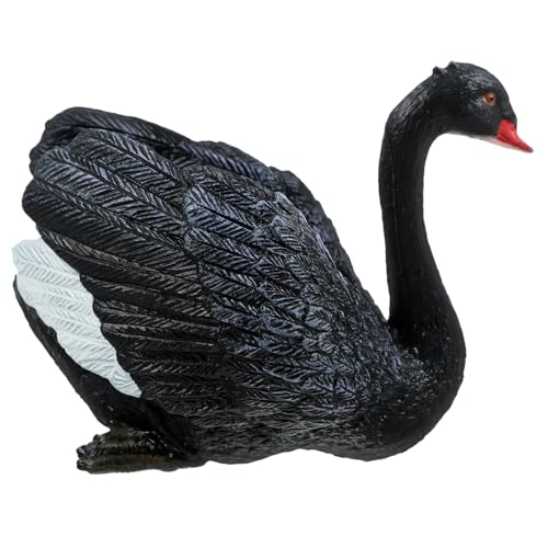 VALICLUD Figurine Cygne Décorative Réaliste pour Jardin et Table, Modèle Plastique Solide, Ornement Extérieur Coloré, Décoration Bassin et Salon, Accessoire Décoratif Artistique