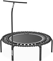 Vista 1 de Acon FIT - Trampolín de fitness redondo de 44 pulgadas con manillar, color negro