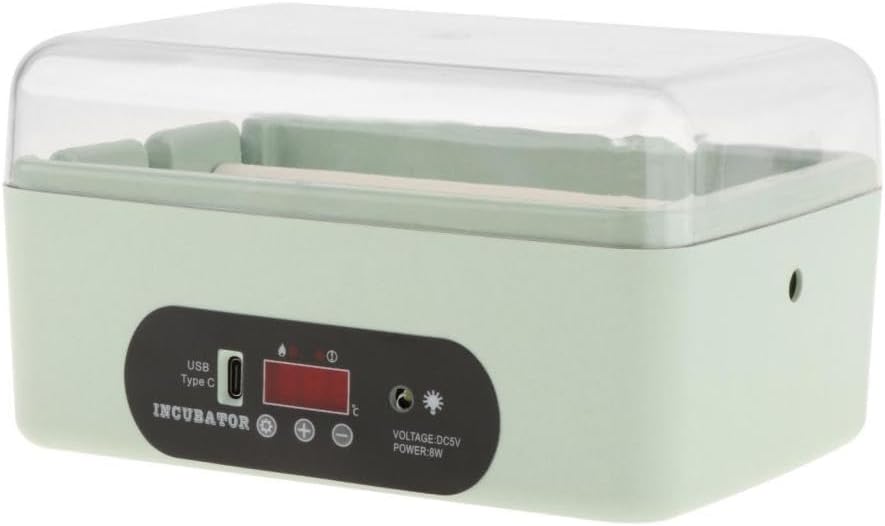 Baoblaze Mini Egg Incubator, Digital Incubator Poultry Incubator for Parrot, Chicken, Quail, Duck, 4 Automatic Turning