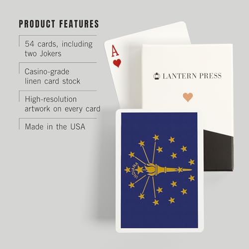 Naipes Poker Indiana State Flag 52 cartas para adultos miniatura 3