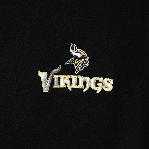 Image of dunbrooke Men's Black Minnesota Vikings Houston Fleece Full-Zip Vest