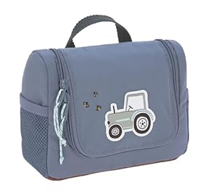 LÄSSIG Kinder Kulturtasche Waschbeutel Waschtasche Kulturbeutel zum Hängen/Mini Washbag Adventure Tractor