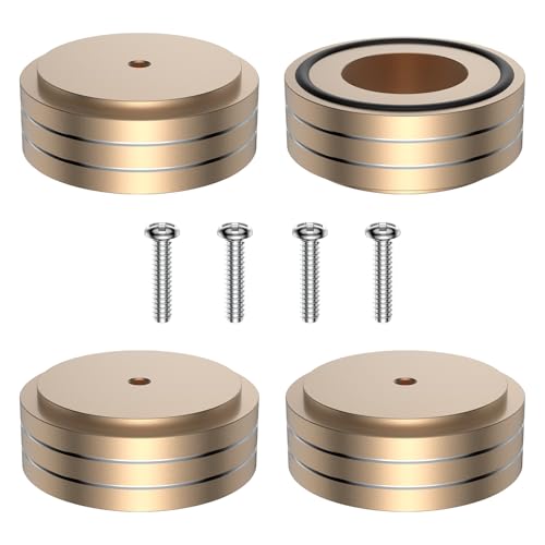 Tertullus 4 Pcs Speaker Isolation Feet Aluminum Turntable Isolation Platform 40 * 20mm Speaker Stand Floor Protectors Dampening 