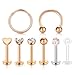 LAURITAMI Piercing Orecchini Tragus Cartilagine 16G Acciaio Chirurgico Labret Monroe Medusa Anello Labbro Orecchino Helix Orecchini a Lobo CZ Bilanciere Piercing Gioielli 8mm