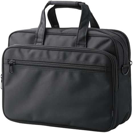 （17:00時点） エレコム ビジネスバッグ ショルダーバッグ マチ拡張機能付き 撥水加工 ～15.6インチ 大容量 23L ブラック BM-XCBEX01BK