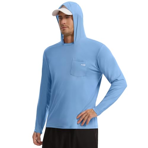 Sweat à capuche de pêche UPF 50+ homme BASSDASH FS34M