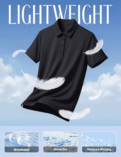 Image of TACVASEN Women's Golf Polo Shirts Short Sleeve UPF 50+ Sun Protection Golf Shirts for Women Quick Dry Collared Polos
