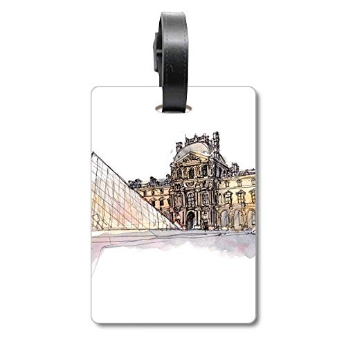 Étiquette de voyage Louvre Paris identification valise