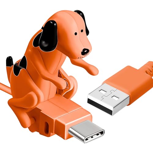 Fourmor Funny Dog Fast Charger Cable - Dog Charging Cable,Portable Stray Dog Charging Cable,Dog Toy Smartphone USB Cable Charger,for iPhone Type-C Various Models Phones.