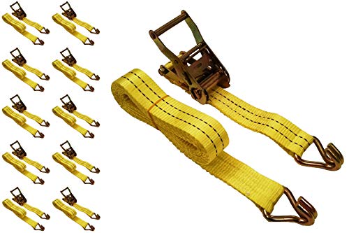 10 Pack 1.5 x15  Ratchet Strap 4000 lbs