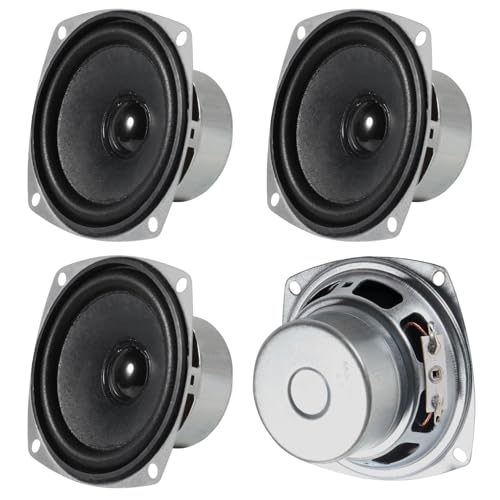 DWEII 4PACK 8Ohm 10W Full Range Audio Speaker Stereo Woofer