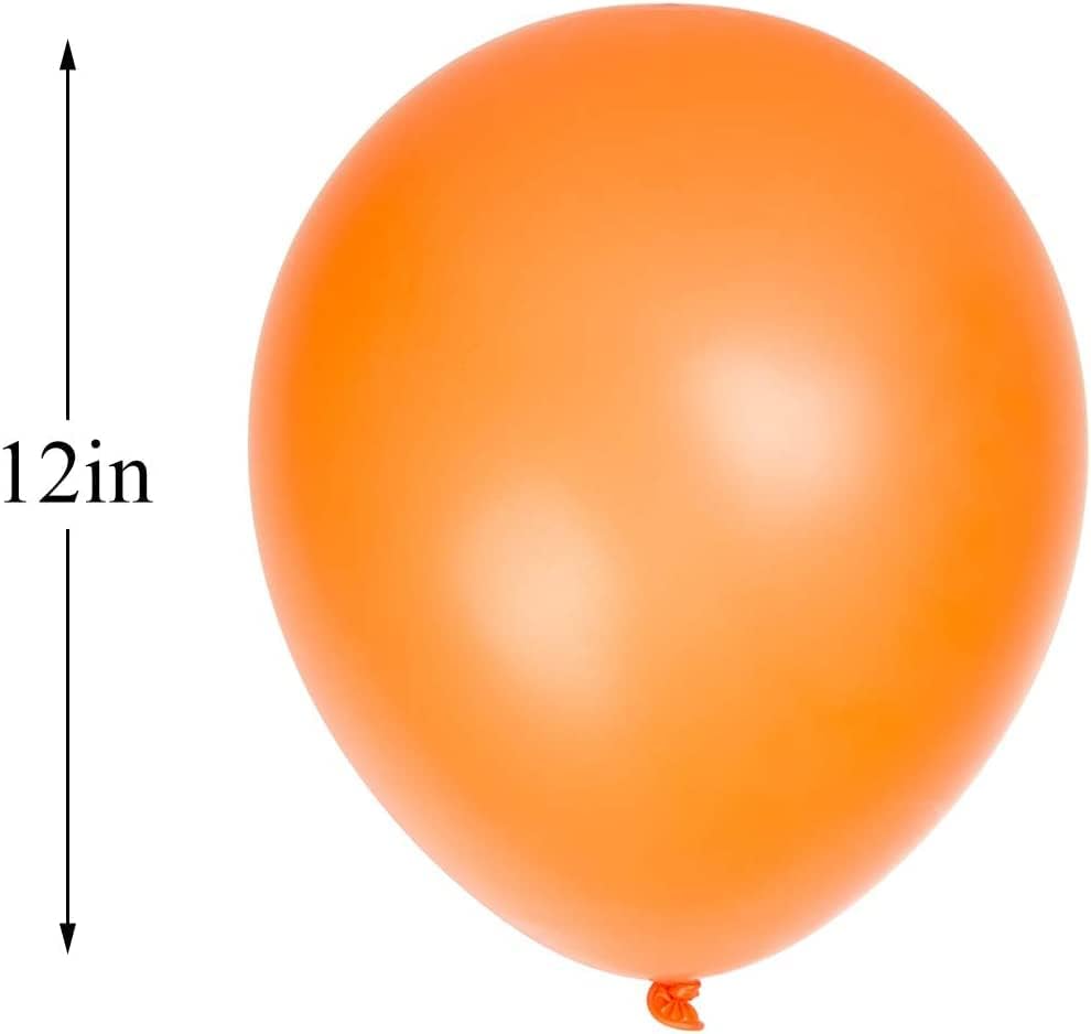 SHATCHI 12Inch Orange and Black Plain Helium Latex Balloons for Birthday Party Decorations Halloween Celebrations Pack of 15/30/60 - Image 4