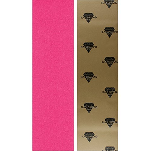 Image of Black Diamond Sheet of Skateboard Grip Tape 9 inch x 33 inch (Pink)