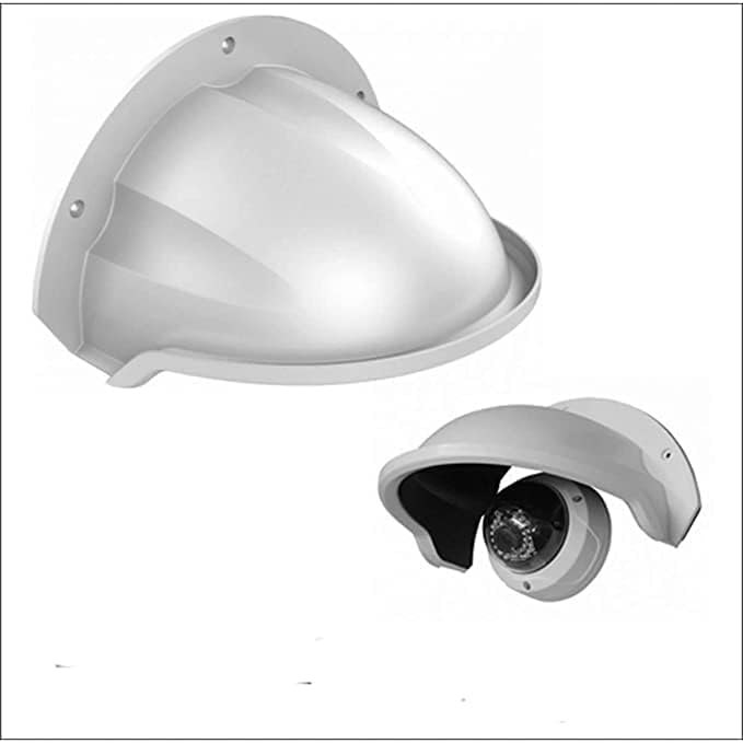Universal Sun Rain Shade Camera Cover Shield CCTV Outdoor Sun, Rain, Dust -White Top Cover, Weatherproof Glare Protection Sunshade for Suitable Most Bullets and Dome Security Cameras