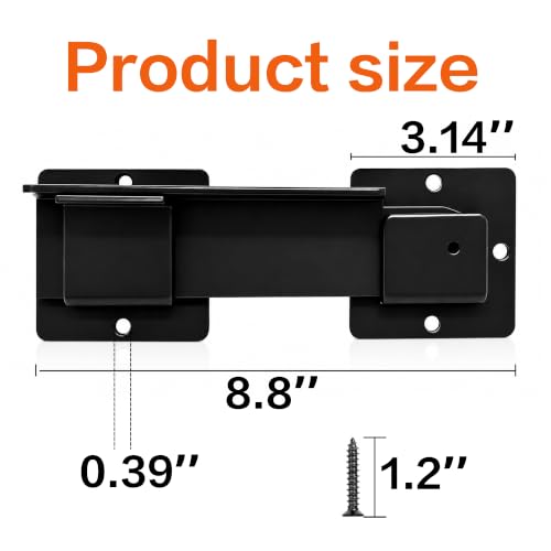 Image of 9 inch Flip Gate Latch with 4 Padlock Holes, 4mm Extra-Heavy-Duty Carbon Steel Adjustable Door Latch for Sliding and Swing Gates, Barns, Sheds, Garages, Yards, Outdoor Wooden Fences