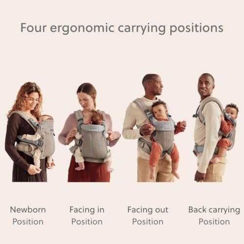 Image of BabyBjorn Baby Carrier Harmony, 3D Mesh, Gray Beige