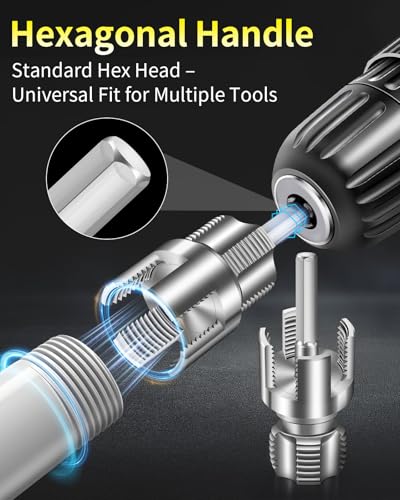 Image of Internal & External Pipe Threading Tool, PVC Pipe Threader, Pipe Threading Tool, 1 /2'' 3 /4'' Dies Electric Drill Compatible for Home Repair (2PCS) (3 /4(DN20))
