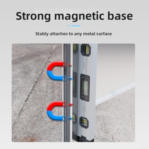 Nivel digital de aluminio de 40cm gris con modo dual 8